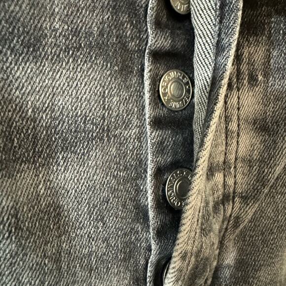 Re/Done 90s High-Rise Ankle Crop Jeans in silver fade Size 25 - Picture 10 of 16